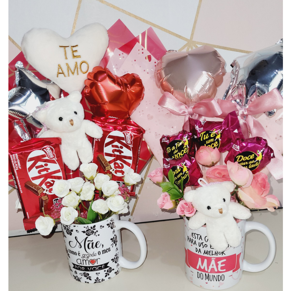 Dois kits buquê na caneca